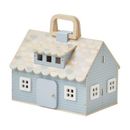 Olivia's Little World Quaint Portable Doll Cottage + Accessories for 3.5" Dolls Manufactured in Blue/Brown | 10.12 H x 10.25 W x 14 D in | Wayfair