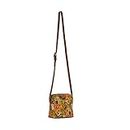 TEAL BY CHUMBAK Women's Sling Bag | Crossbody Bag | Printed Canvas Classic Sling Bag | Zipper closure and Adjustable Shoulder Straps | Yellow (Jungle Mogli)