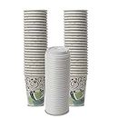 Dixie PerfecTouch WiseSize Coffee Design Insulated Paper Cup, 12oz Cups and Lids Bundle (12 oz, 50 Cups, 50 Lids)