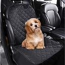 KOZI PET pedy Pet Front Seat Cover for Cars, Dog Car Seat Cover, Nonslip Rubber Backing with Anchors (Black, Combo 1)