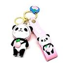 Arkanum Pink Panda With Lanyard Keychain