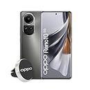 OPPO RENO10 Smartphone 5G, AI Tripla fotocamera 64+32+8MP, Selfie 32MP, Display 6.7" 120HZ AMOLED, 5000 mAh, RAM 8GB (Esp. fino 16GB) + ROM 256GB, Supporto Auto [Versione Italia], Colore Silvery Grey