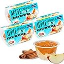 Dole Fruit & Cream Apple & Cinnamon 3 x 4 Packs, Healthy Snack Made with Fresh Fruit, No Added Sugar Fruit Bowls, Perfect for Breakfast & Dessert or Adding to Recipes