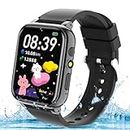 JYNZYUPO Kids Smart Watch, 1.69'' Smart Watch Kids with 26 Games Camera Alarm Music, Educational Birthday Toys Gifts for 3-12 Year Old Boys Girls Black
