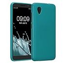 kwmobile Case Compatible with Alcatel 1 (5.0") Case - Soft Slim Protective TPU Silicone Cover - Teal Matte