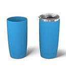 Sip Slip silicone tumbler sleeve - compatible with 20oz/30oz Yeti, RTIC, Ozark Trail, Magellan tumblers and more. Personalized Insulated Can Cooler covers (20 oz Sky Blue)