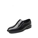 YYUFTTG Mens Leather Shoes Men Dress Shoes Leather Pointed Toe Classic Black Business Mens Shoes Chaussures Hommes En Cuir (Color : Schwarz, Size : 8.5)