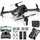 4DRC V4 Drone with 1080P HD Camera for Adults and Kids, Foldable Quadcopter with Wide Angle FPV Live Video, Trajectory Flight, App Control,Optical Flow, Altitude Hold and 2 Modular Batteries