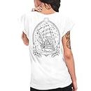 VIENTO Tattoo Sailor Damen T-Shirt (Weiß, M)