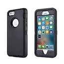 Co-Goldguard Case for iPhone 6s Plus/6 Plus, Heavy Duty 3 in 1 Built-in Screen Protector Cover Dust-Proof Shockproof Drop-Proof Scratch-Resistant Shell for iPhone 6Plus/6sPlus, 5.5inch, Black