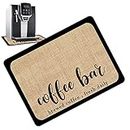 Coffee Bar Mat, Soft Pad for Under Coffee Machine Non-slip, Dish Drying Mat Coffee Accessories With Bottom Rubber Pattern Dish Drying Mat