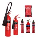Economy Fire Extinguishers - Powder, CO2, Blankets - Home, Office, Car, Boat