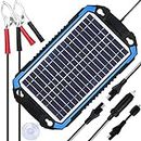 SUNER POWER 12V Solar Car Battery Charger & Maintainer - Portable 6W Solar Panel Trickle Charging Kit for Automotive, Motorcycle, Boat, Marine, RV, Trailer, Powersports, Snowmobile, etc.