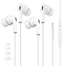BLXSounds 2 Pack Apple Headphones 3.5mm Wired Earbuds with Microphone, [MFi Certified] HiFi Stereo Volume Control Cord Earphone for iPhone 6 Samsung S10 Switch MP3/4 AUX Jack, BLX-00010