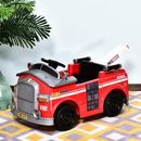 Aosom kids Ride-On Fire Truck Car Pretend Play Toy Car 6V w/ Parental Remote Control, Safety Belt, Realistic Lighting, Working Steering Wheels | Wayfair