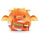 Snackles Series 1 Wave 2 Dragon (Reese's), Surprise Medium Plush, Ultra Soft Plush, 35 cm, Collectible Plush with Real Brands, Dragon (Reese's)