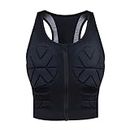Zena Z1 Impact Vest for Women, Front Zip Padded Protective Sleeveless Compression Vest for Contact Sports, Breast & Rib Protection, Lightweight, Non-Restrictive - M Size