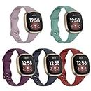 FitTurn Slim Bands intended for Fitbit Versa 4 Bands Women Men, Soft TPU Replacement Wristband Strap Slim Sport Band intended for Fitbit Versa 4 Accessories (Large Size, 5 Pack B)