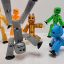 Stikbot Figures Lot Of 7 All Diff Colors Cat Dog Stunt Poseable Toys Suction Cup