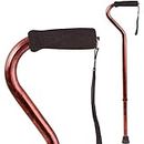 DMI Adjustable Walking Cane and Walking Stick for Men and Women, Lightweight, Adjusts from 30-39 Inches, Supports up to 250 lbs with Ergonomic Soft Foam Offset Hand Grip and Wrist Strap, Copper Swirl