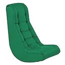 Soft Floor Rocker - Cushioned Ground Chair for Kids Teens and Adults - Great for Reading, Gaming, Meditating, TV - Green