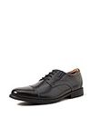 Clarks Mens Shoes Whiddon Cap Black Leather (26152912) UK-11