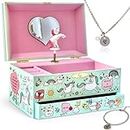 Musical Unicorn Jewelry Box for Girls - Glow in the Dark Kids Jewelry Box Organizer Plays You Are My Sunshine with Necklace and Bracelet Set - Girls Jewelry Box - Music Boxes for Girls - Unicorn Gifts