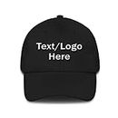 Ampton Tailored Custom Logo Embroidered dad hat Design Your own Structured Baseball Cap Style Black, 0-8