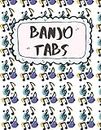 Banjo Tabs: Write Down Your own Banjo Music! | Pretty Tablature Songbook to Write in | Blank Sheet Music Notebook: Learn How to Play Bluegrass, Folk ... Blank Sheet Music Paper Tablature for Banjo