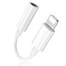 Apple MFi Certified Lightning to 3.5mm Headphone Adapter iPhone to 3.5mm Audio Aux Jack Adapter Dongle Earphone Cable Converter Compatible with iPhone 14 13 12 11 XR XS Max X 8 7 iPad