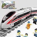Electric Train Set Building Blocks Toys with Headlight Realistic Sounds - 647 PCS Toddler Montessori Model Trains， Including Tracks Exquisite Characters， Birthday Christmas Gifts Ideas for Boys Girls