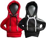 Auto Beast 2Pcs Car Shift Knob Hoodie,Gear Shift Hoodie,Funny Sweater Hoodie for Gearshift,Automotive Interior Accessories（Red and Black）
