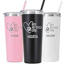 AVITO 22 oz Personalized Pet Sitter Tumbler - Laser Engraved - Stainless Steel - Vacuum Insulated - Best Pet Sitter Ever Gift - Petter Sitter Gift for Women - World's Best Dog Sitter Tumbler