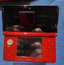 Nintendo 3DS Console CTR-001 Red w/ Adapter, Mario Case And 10 Games (9 Working)