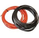 Set of Red & Black Flexible PVC Cable Wire for Automotive Car Wiring 12V 24V Battery 39/50/70 Amp 3mm 6mm 10mm (10mm Red + Black Set, 2 Meters)