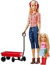 Barbie Sweet Orchard Farm, Doll e Chelsea Doll, con carro rosso e carote