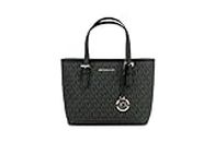 Michael Kors XS Carry All Jet Set Travel Womens Tote (BLACK SIG/GOLD) �
