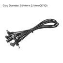 1 to 6 Way Daisy Chain Cable Guitar Effect Pedal Power Supply Splitter Cable - Black