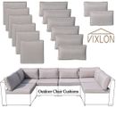 14X Outdoor Patio Furniture Chair Cushions Set Replacement Grey Sofa Cushions