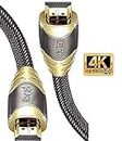 8K / 4K HDMI Cable 2M HDMI Lead-Ultra High-Speed 18Gbps HDMI 2.0b Cord 4K@60Hz 8K@60Hz Support Fire TV, Ethernet, Audio Return, Video UHD 2160p, HD 1080p,3D, PS3 PS4 PC - IBRA LUXURY