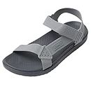 JOMIX Men's Summer Sports Sandals Comfortable Outdoor Athletic Shoes for Hiking Walking House Sea Beach, Light Grey, 10 UK