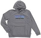 Patagonia Men's P-6 Logo Uprisal Hoody Hooded Sweatshirt, Gravel Heather, L
