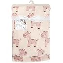 First Steps Luxury Soft Fleece Baby Blanket with Cute Giraffe Design 75 x 100cm for Babies from Newborn