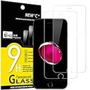NEW'C 2 Piezas, Protector Pantalla para iPhone 8/7 (4,7 Pulgadas), Cristal templado Antiarañazos, Antihuellas, Sin Burbujas, Dureza 9H, 0.33 mm Ultra Transparente, Ultra Resistente