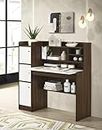 DeckUp Plank Versa Engineered Wood Study Table and Office Desk (Walnut and White, Matte Finish)