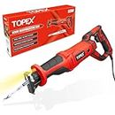 TOPEX Reciprocating Saw, 920W Quickly Cut Depth in Wood and Metal Cutting, 22mm Stroke Length