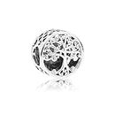 Pandora Moments Women's Sterling Silver Openwork Family Roots Charm Bracelet Charm, one size, Metal, No Gemstone