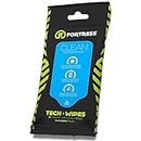 Fortress Tech Wipes (25 ct.) To-Go Electronic Wipes for Cell Phones, Keyboards, Cameras, Car Interior and More [Travel Size] Skin-Safe Cleaning Wipes, Phone Wipes (Fresh Clean Scent)