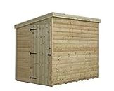 EMS Retail Empire 2000 Pent Garden Shed 8X6 SHIPLAP T&G PRESSURE TREATED SIDE DOOR