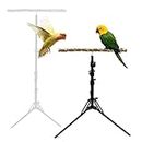 16-63 Inch Height Adjustable Bird Perch Stand, Natural Pepper Wood Parrot Perch Toy, Bird Training Perch Stand, Indoor and Outdoor Bird Stands for Small to Medium Bird
